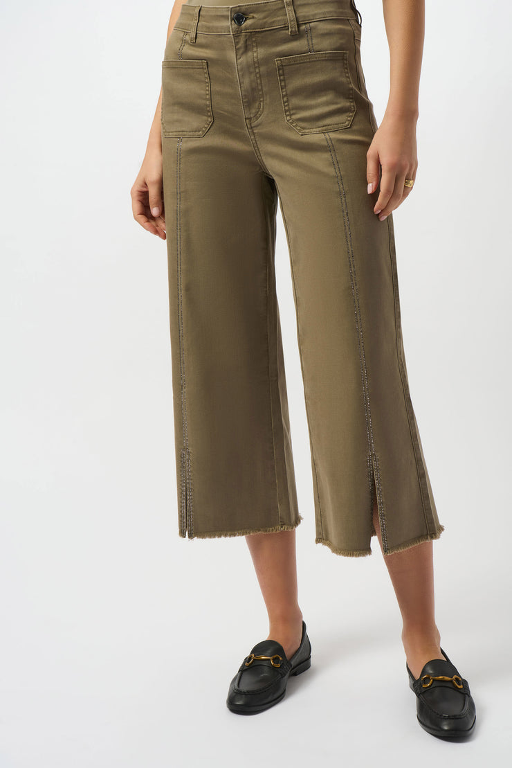 Joseph Ribkoff Claudia | Culotte Jeans With Embellished Front Seam SKU 251901F25