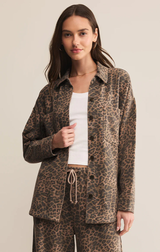 Z Supply ALL DAY KNIT LEOPARD JACKET SKU ZJ253257