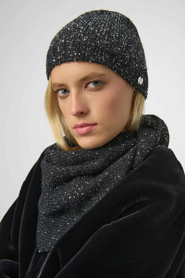 Joseph Ribkoff Knit Beanie with Sequins 254971