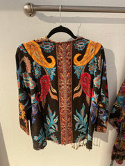 BOK 52-E Short Jacket Brown Embroidery SKU 19000052