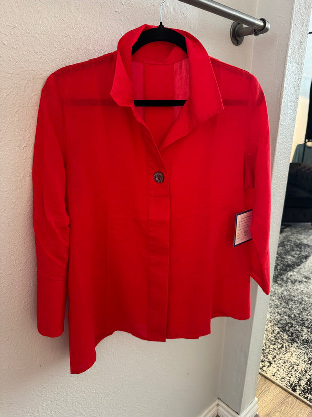 Fridaze Caroline Blouse in Strawberry (red) AA324-CL1592