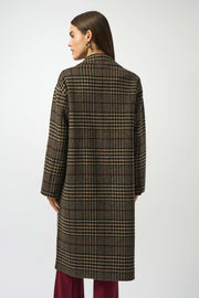 Joseph Ribkoff Wool Blend Plaid Double-Faced Coat SKU 253946