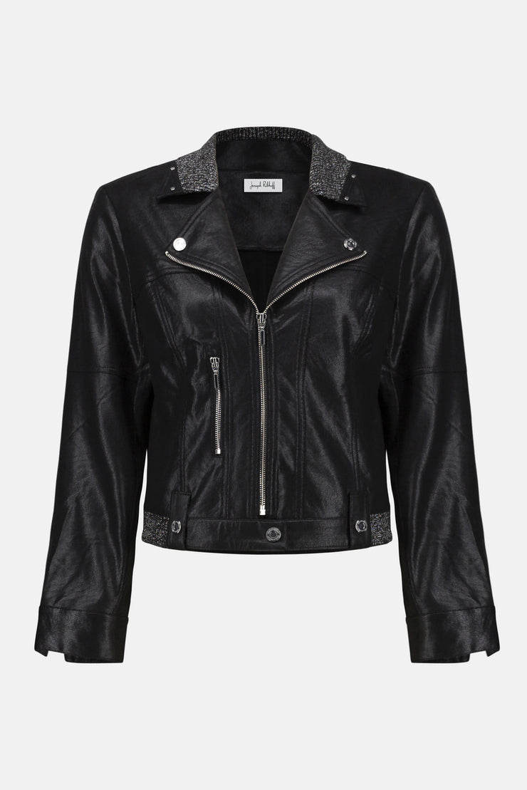 Joseph Ribkoff Foiled Faux Suede Fitted Jacket 253978