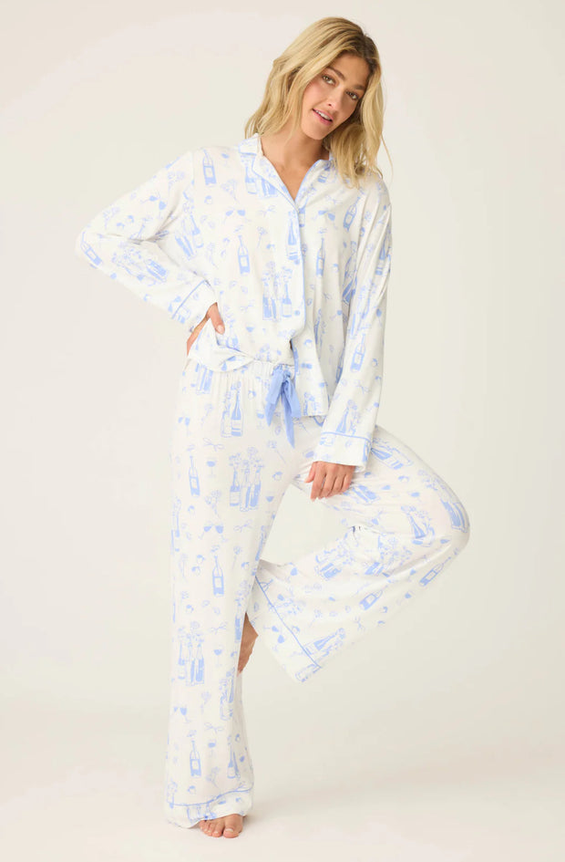 PJ Salvage Parisian Dreams Whimsical Print PJ Set SKU# RUPAST1-IVORY