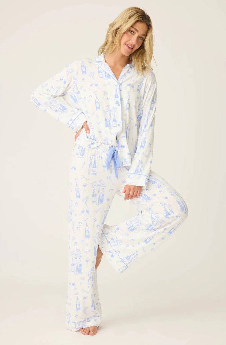 PJ Salvage Parisian Dreams Whimsical Print PJ Set SKU# RUPAST1-IVORY
