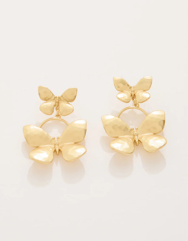 Spartina 449 Butterfly Earrings Gold SKU # JE1000029-250