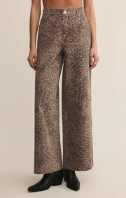 Z Supply MARLI DENIM LEOPARD PANT SKU ZP253255S