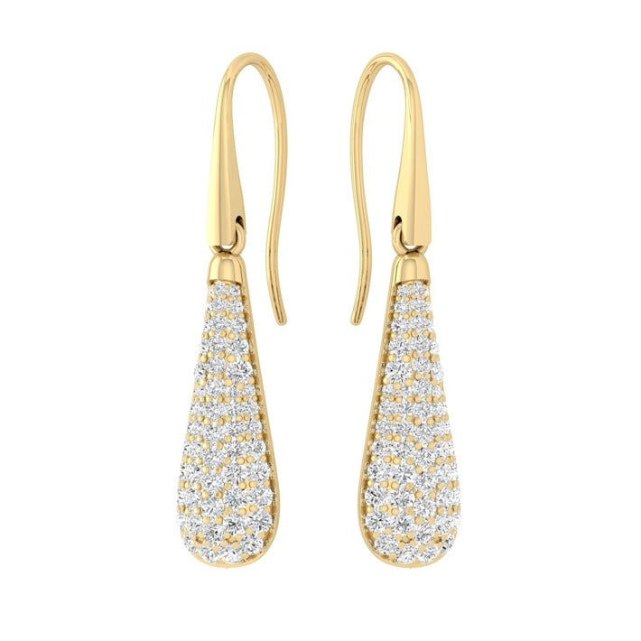 DEAN DAVIDSON Margaux Pavé Drop Earrings - Gold - White Topaz SKU E1151-G-WTP