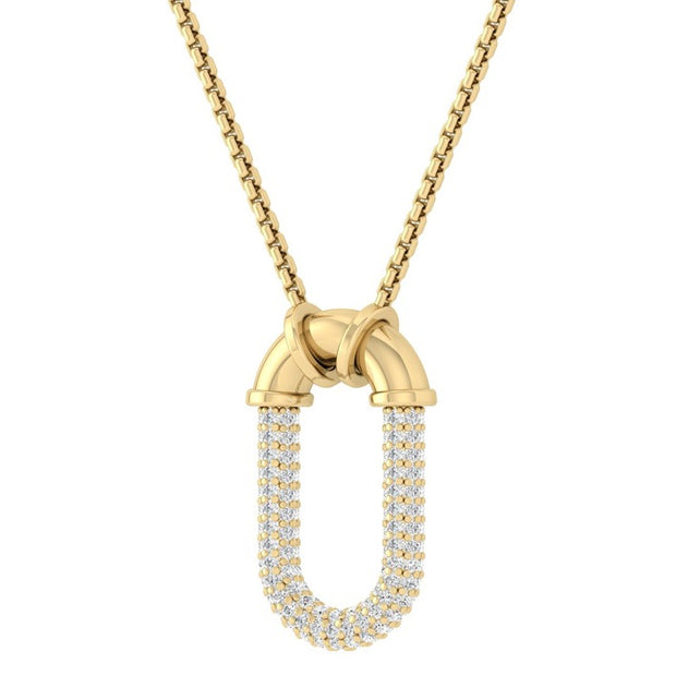 DEAN DAVIDSON Solene Pavé Pendant Necklace - Gold - White Topaz SKU N1050-G-WTP