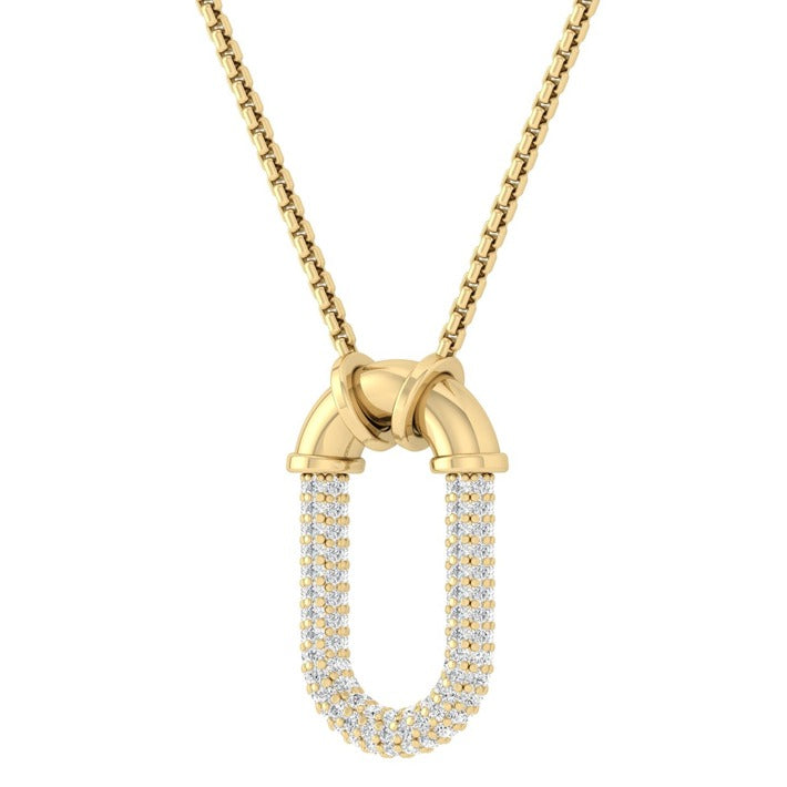 DEAN DAVIDSON Solene Pavé Pendant Necklace - Gold - White Topaz SKU N1050-G-WTP