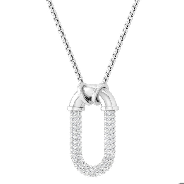 DEAN DAVIDSON Solene Pavé Pendant Necklace - Silver - White Topa SKU N1050-S-WTP
