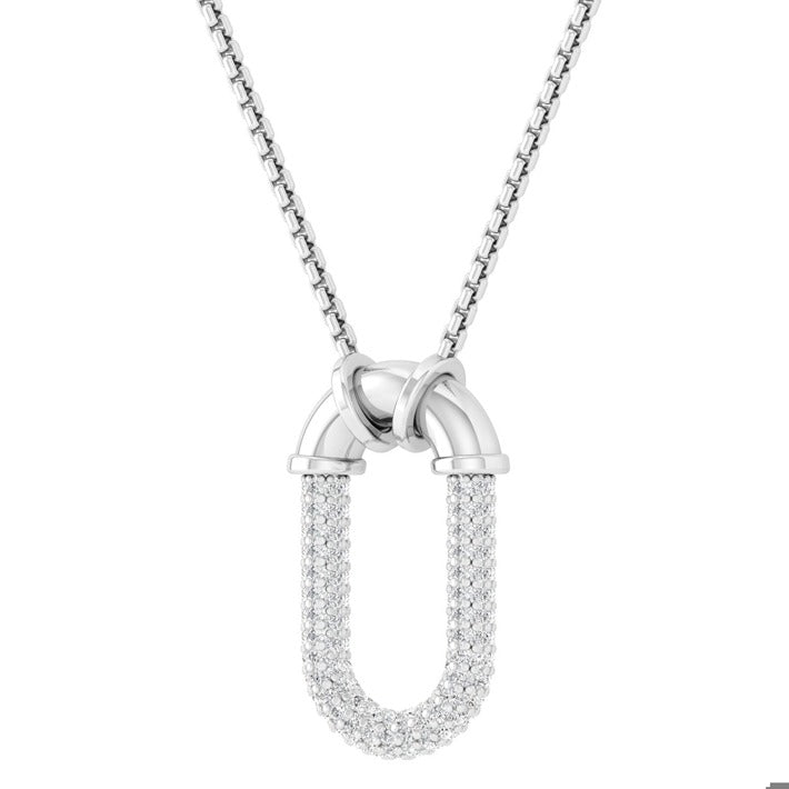 DEAN DAVIDSON Solene Pavé Pendant Necklace - Silver - White Topa SKU N1050-S-WTP
