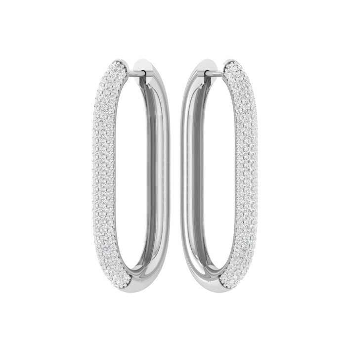 DEAN DAVIDSON Juliette Pavé Hinged Hoop - Silver - White Topaz SKU E1153-S-WTP