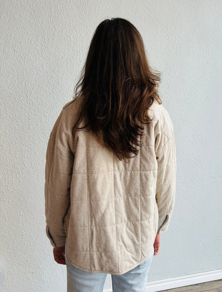 Z Supply Bonfire Jacket Heather Latte