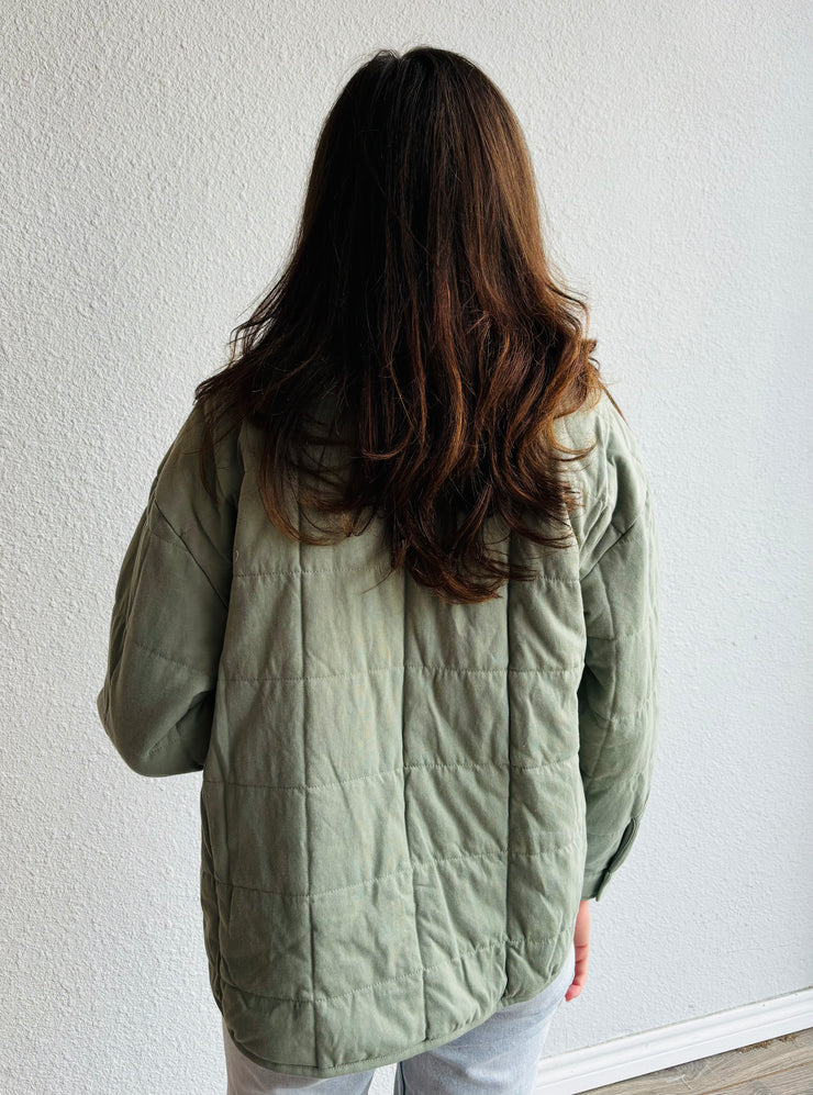 Z Supply Bonfire Jacket Palm Green