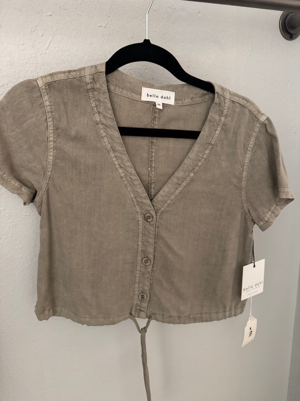 Bella Dahl Sage Sea Tie Top