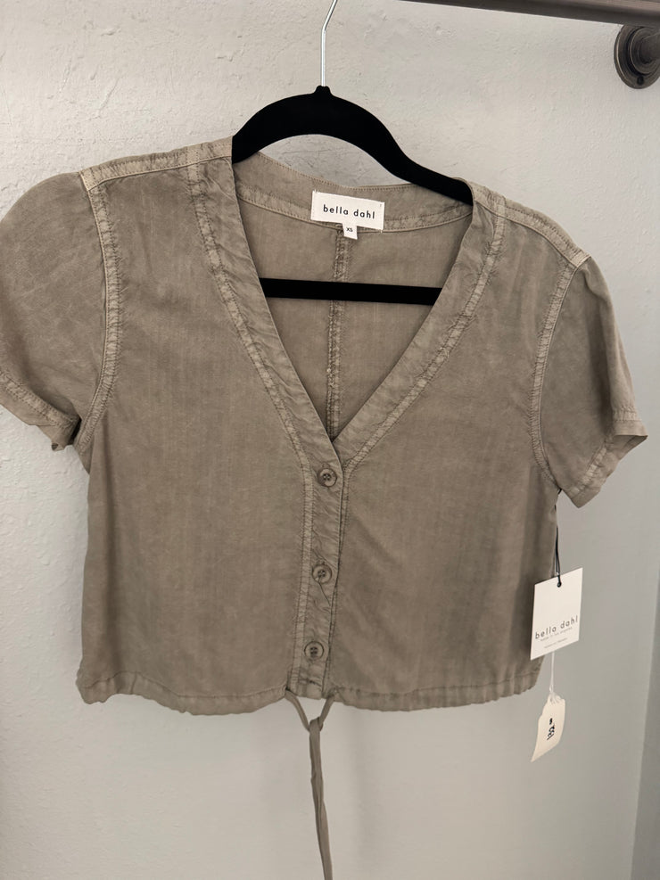 Bella Dahl Sage Sea Tie Top
