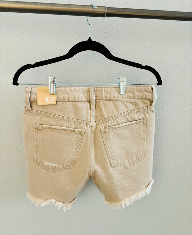 KUT Jane Denim Short Tan