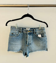 Amuse Society Waterline Denim Shorts Blue