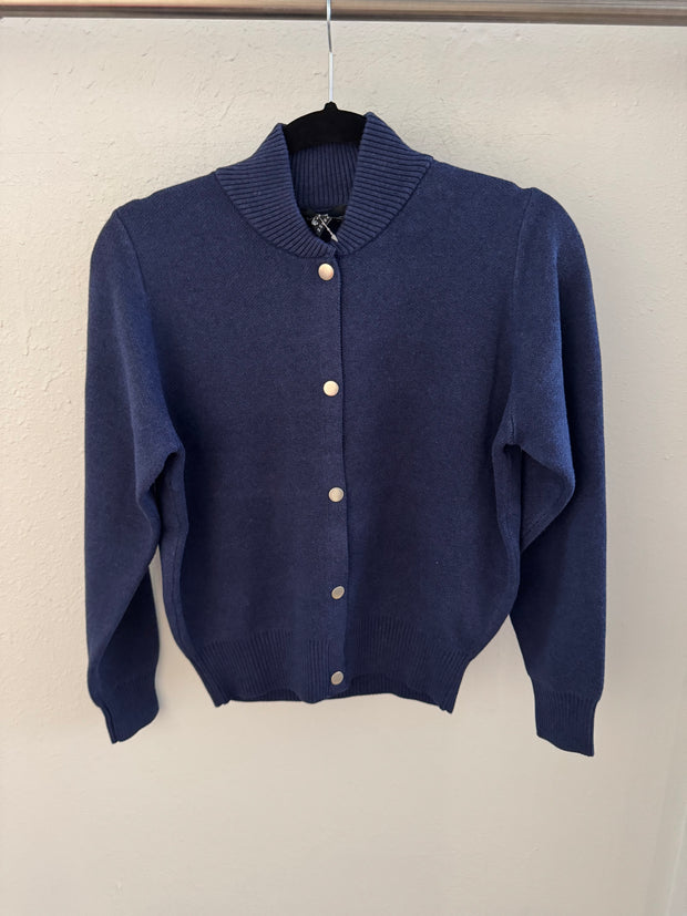 Marble F25 7797 blue bomber jacket