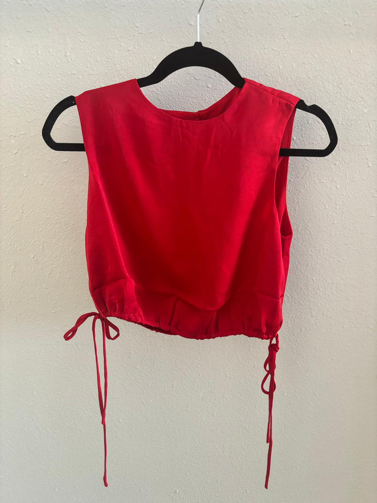 Lucy Paris Red Thora Tie Top