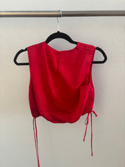 Lucy Paris Red Thora Tie Top