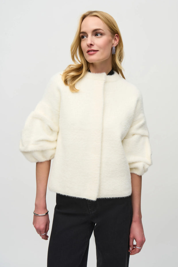 Sweater Knitt Puff Sleeve Jacket 244931