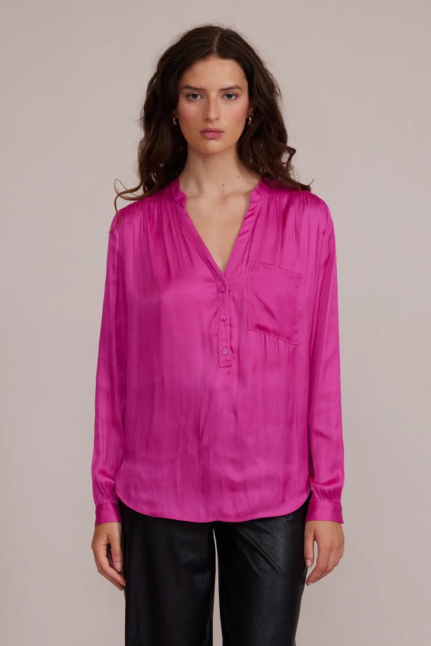 Lucy Paris Tarra Flowy Blouse Magenta