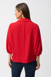 JR Woven Boxy Top Radiant Red 251116