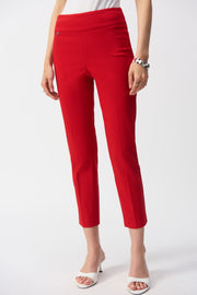 JR Textured Jacquard Crop Pull-on Pants- Red 251256