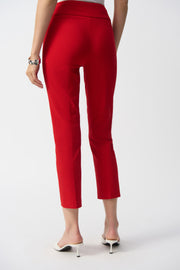 JR Textured Jacquard Crop Pull-on Pants- Red 251256