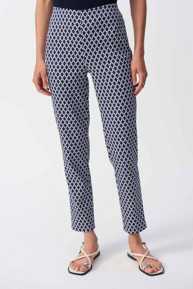 JR Jacquard Geometric Print Slim Pant 251099