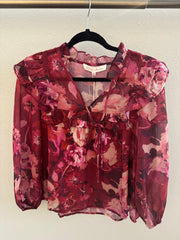 Meet me in Santorini Wild Rose L/S Top  Ms1414T-WR