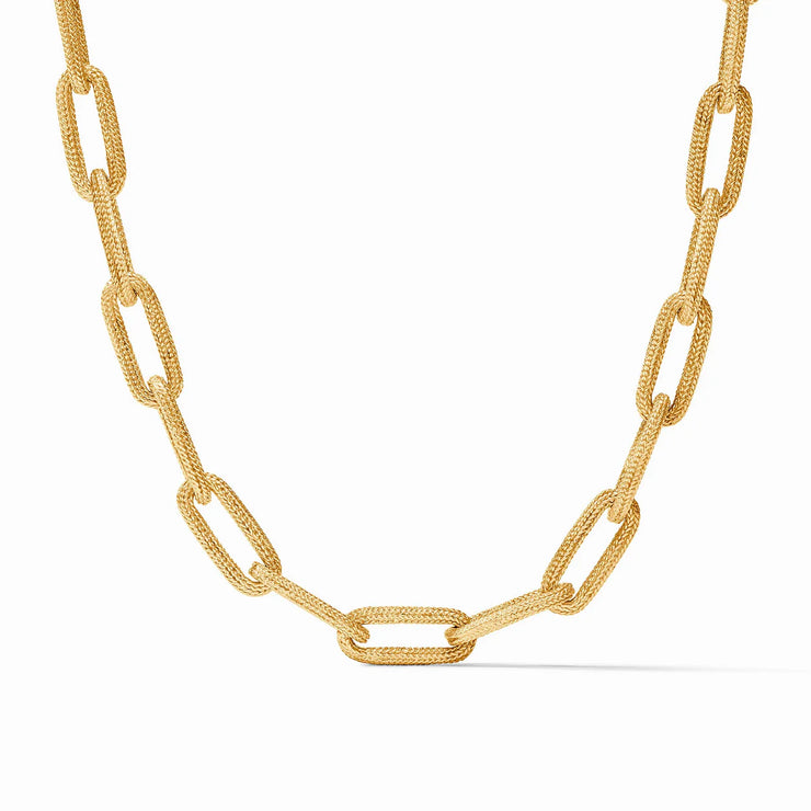 JULIE VOS CHEVAL PAPERCLIP LINK NECKLACE-GOLD