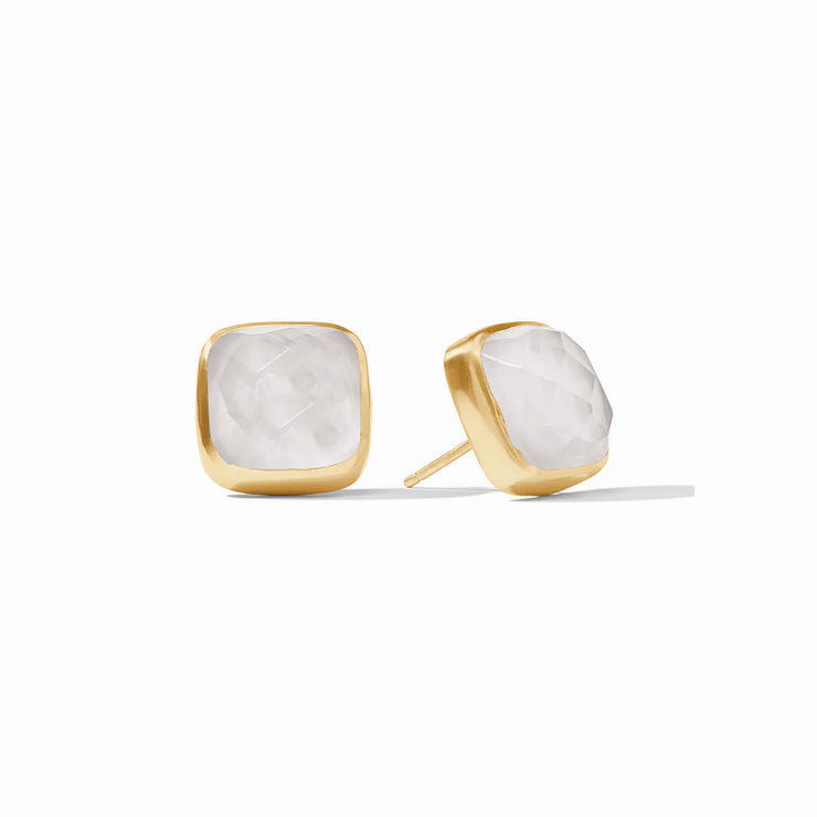 JULIE VOS CATALINA STUD-IRIDESCENT CLEAR CRYSTAL