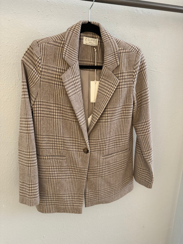 Z Supply Milkshake Tan Tweed Blazer