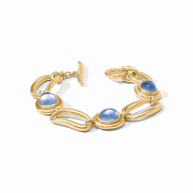 Julie Vos Wave Stone Bracelet  Iridescent Chalcedony Blue BL240GICA00