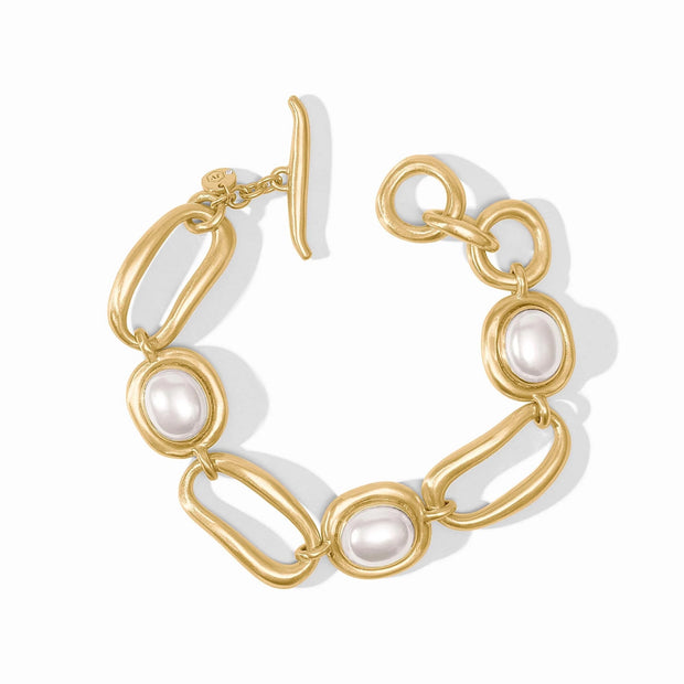 Julie Vos Wave Stone Bracelet--Pearl-- SKU BL240GPL00