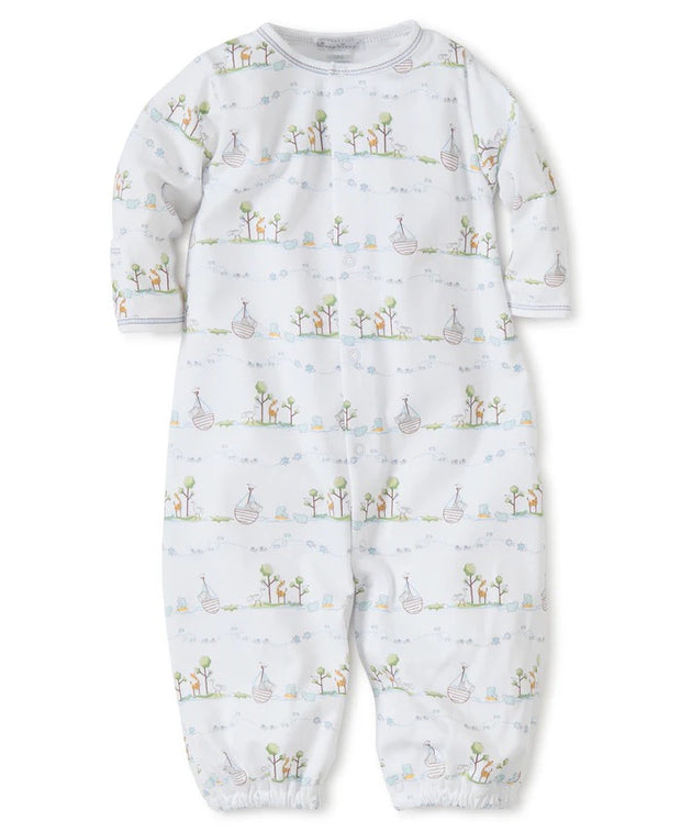 Kissy Kissy Noah’s Print Light Blue Conversion Gown (small)