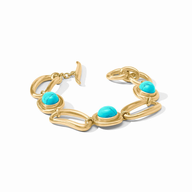 Julie Vos Wave Stone Bracelet Turquoise Blue SKU BL240GTQ00