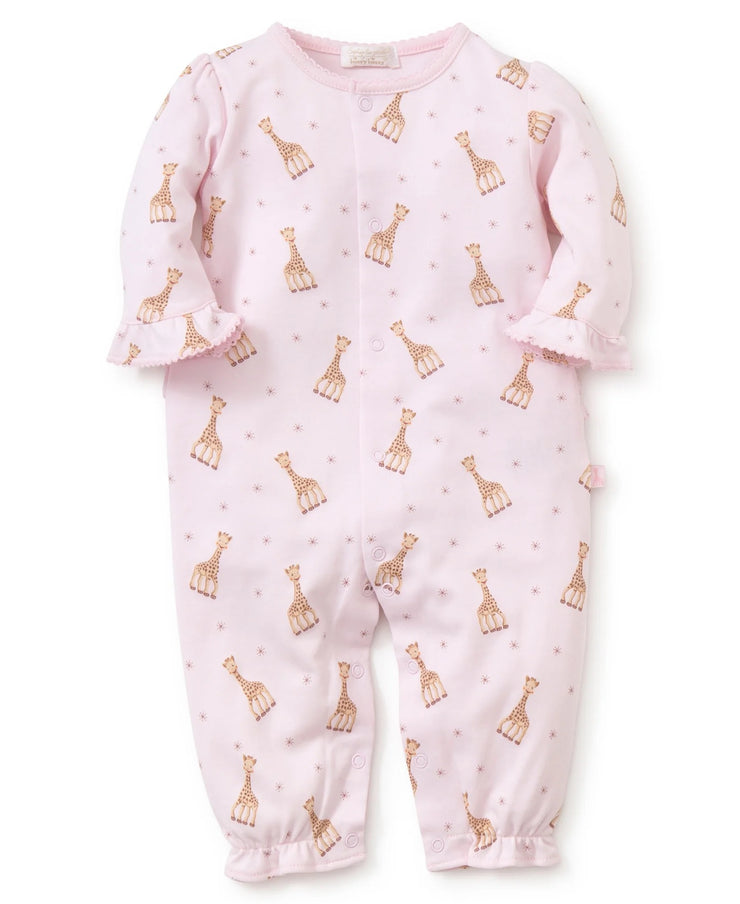 Kissy Kissy Pink Sophie (pink) la giraffe print playsuit (NB-Small)