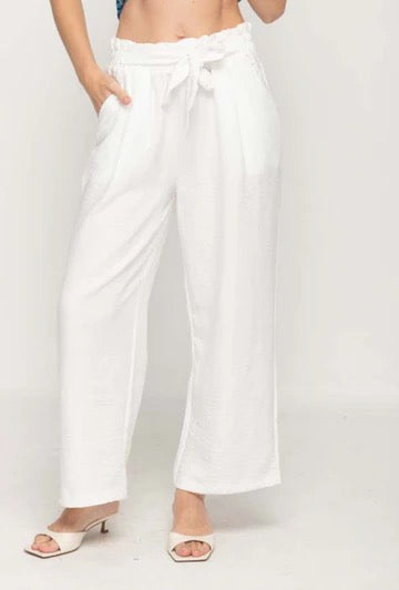 Miss Nikky Wide Leg Pant White FN501 1001