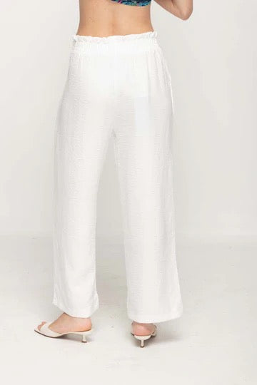 Miss Nikky Wide Leg Pant White FN501 1001
