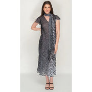 Miss Nikky  Black & White Polka Dot Dress (Reversible)