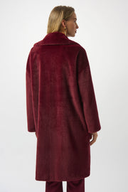 Faux Fur Straight Coat 243902F25