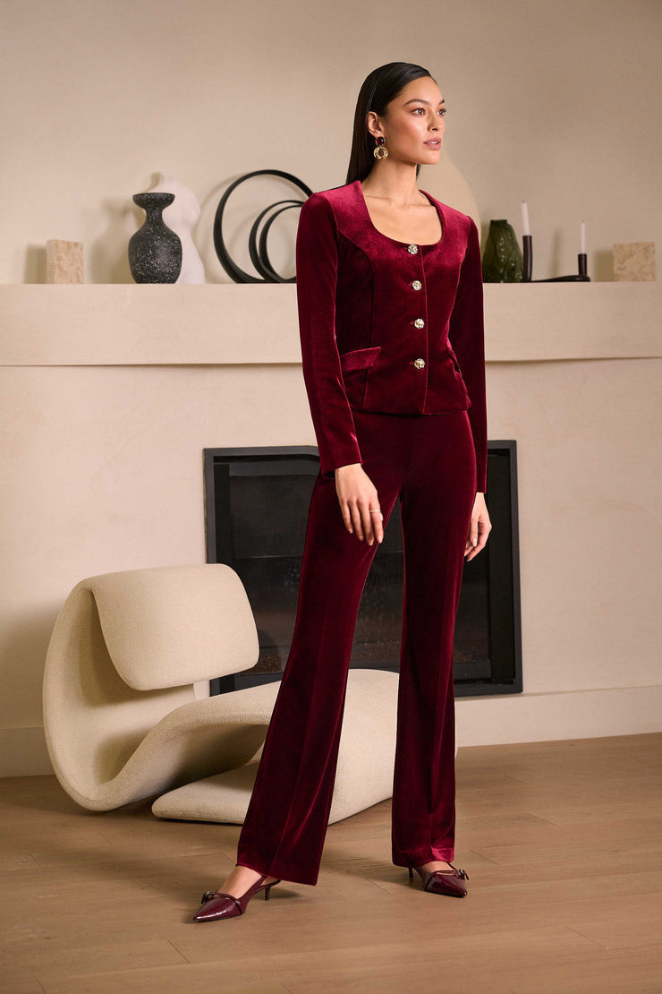 JR Velvet Flared Pull-On Pants 254195