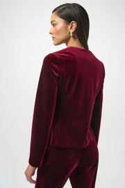 JR Velvet Square Neck Fitted Blazer 254197