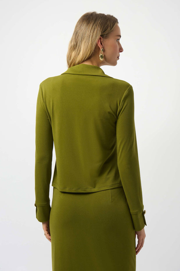 Joseph Ribkoff Moss Crepe Fitted Top 253258