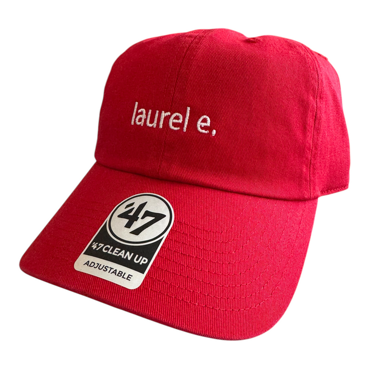 Laurel E Signature ‘47 hat- red