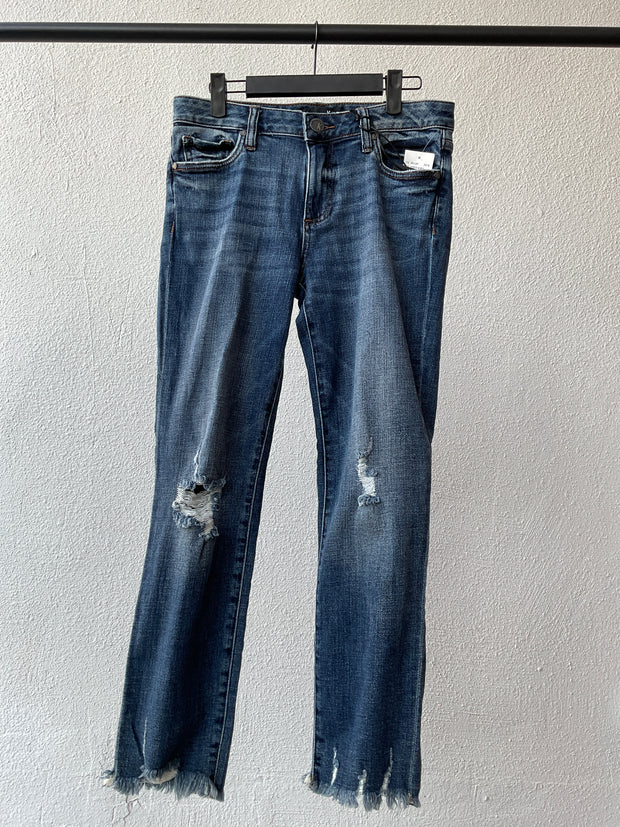 KUT Reese Straight Leg Ankle Skinny Definite Blue